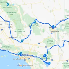 Trasa podróży po zachodnim wybrzeżu USA: San Francisco, Yosemite, Dolina Śmierci, Las Vegas, Wielki Kanion.