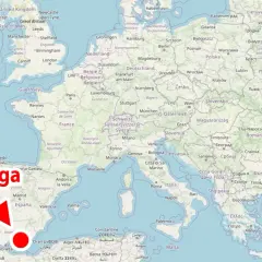 Gdzie leży Malaga? Na mapie Europy, na południu Hiszpanii, nad Morzem Śródziemnym.