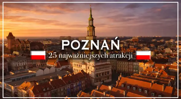 Poznań: zobacz 25 najpiękniejszych atrakcji miasta o zachodzie słońca. Widok na Stary Rynek i wieżę ratuszową.